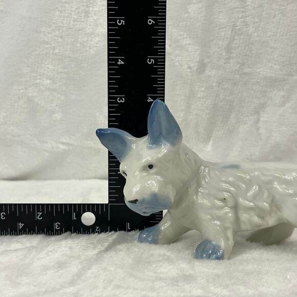 Lot 3 Vintage Japan Dog Figurines Porcelain Terrier Scottie Mixed Glaze Styles - Picture 13 of 14